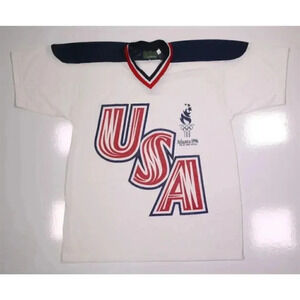 1996 Atlanta Summer Olympics USA Jersey Mesh Shirt Hockey Basketball Adult M